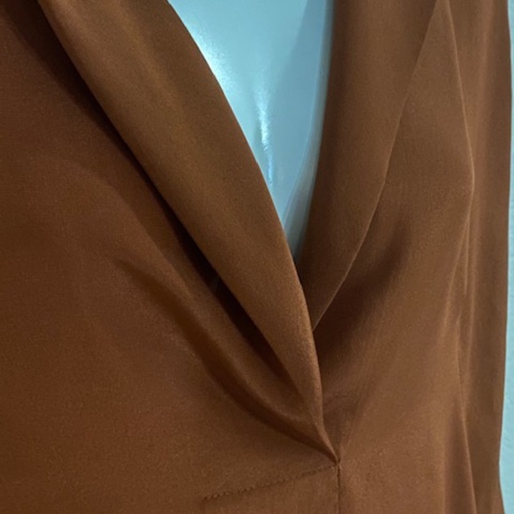 Zara Woman Cocoa Silk Shirt - Picture 4 of 7